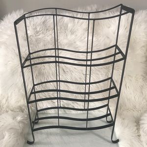 Matte Black Metal Wine Rack